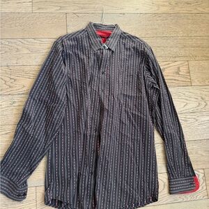 Men’s Navy with pink and red detail shirt